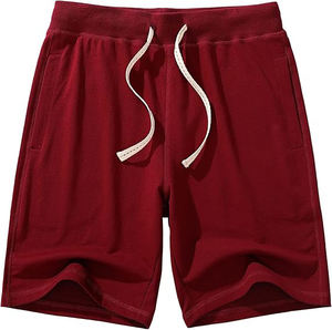 Shorts en molleton pour hommes, tissu en coton doux, coupe décontractée, taille élastique, confort décontracté pour l'été - Product Image 6