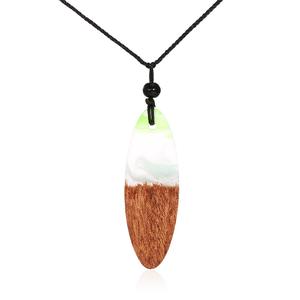 Top Sale New Arrival <b>Resin</b> Wood Pendant Fashion Jewelry, Boho Wood <b>Resin</b> Necklace, Necklace Wood Jewelry - Product Image 5
