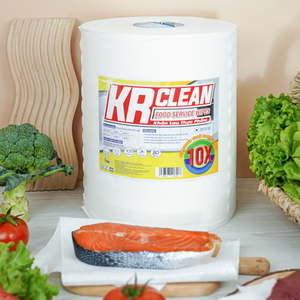 Krclean 400 hojas paños de limpieza tejidos 30x20cm toallas de cocina para secar conservando pescado carne verduras frutas - Product Image 4