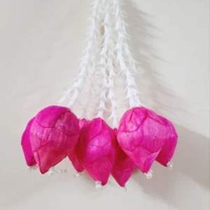 Guirlandes de boutons de lotus pour décoration de maison, guirlandes de tubéreuses indiennes, roses, nouvelle collection 2024 - Product Image 3