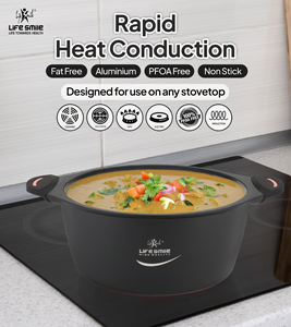 10-Piece Titanium-Coated Cookware <b>Set</b> with Non-Stick Surface & Induction Base - Product Image 6