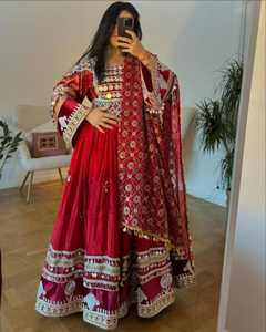 Vestido Kuchi afgano Vintage hecho a mano bordado tradicional Pashtun cultura vestido Casual para mujer ropa de Festival - Product Image 4