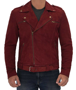 Veste en cuir véritable pour homme de haute qualité en daim marron 2025 Coupe ajustée Mode d'hiver Design - Product Image 5