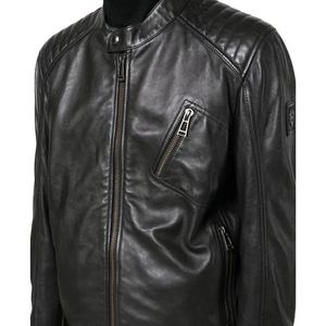 Veste d'hiver en peau de mouton véritable originale pour homme, col montant, logo frontal, dernier design, OEM, haute qualité, coupe-vent élégant personnalisé - Product Image 4