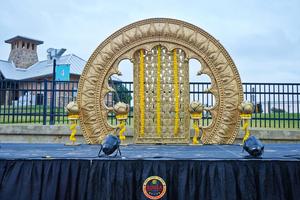 Elegant English Wedding Stage Fiber Frames <b>UK</b> Designer Backdrop Frames indian & Asian Weddings Luxury Mandap Factory Price fiji - Product Image 4