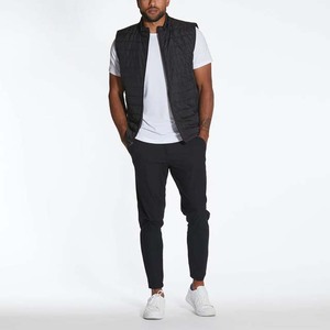 Chaleco acolchado fino con capucha para hombre, cómodo abrigo de lona, impermeable, transpirable, con logotipo personalizado, cálido para invierno, servicio OEM/ODM - Product Image 1