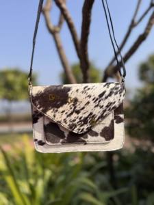 Sac à bandoulière en cuir véritable de vachette, fourrure, élégant, nouvelle arrivée, sac à main, fourrure de vache, bohème, sac multi-usages pour femmes - Product Image 4