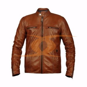 Chaqueta de cuero personalizada cálida de mano de obra agradable de alta calidad de diferentes colores para hombre de cuero con trabajo totalmente personalizado - Product Image 2