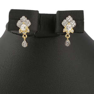 American Diamond <b>Locket</b> Set - Golden & Silver - Product Image 3