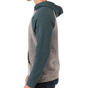 เสื้อฮู้ดผ้า100% หนาสำหรับผู้ชายผ้าคอตตอนย้อมสีล้วนคลุมไหล่ตกสำหรับฤดูหนาวโลโก้ตามสั่ง - Product Image 3