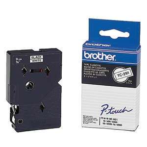 Cinta de Etiquetas Blanca/Negra de 9 mm x 7,7 m para Uso en Oficina - Compatible con Brother P-touch TC-291 - Product Image 3
