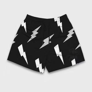 Short de sport d'été en maille de basket-ball avec logo personnalisé pour hommes, fermeture élastique et respirante à la taille, impression par sublimation de type moyen, grande taille - Product Image 1