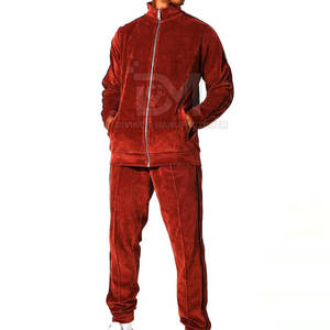 Survêtements d'hiver unis grande taille en velours léger de qualité supérieure pour hommes, vêtements de jogging respirants et écologiques, vente en gros - Product Image 1