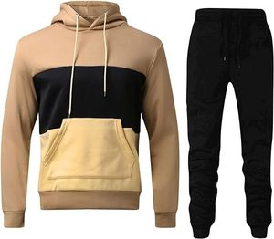 Vente en gros OEM Survêtements pour hommes Ensemble Sweats à capuche Survêtement pour hommes 2 pièces à capuche Sport Course à pied Camping Survêtements Ensembles de costumes de mode - Product Image 3