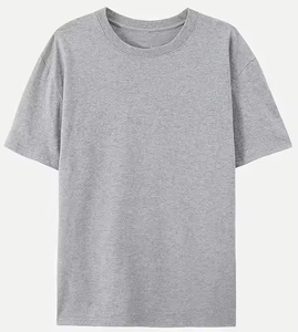 T-shirts pour hommes en gros, t-shirts unis surdimensionnés, impression personnalisée, t-shirts décontractés à manches courtes, t-shirts à col rond pour jeunes - Product Image 5