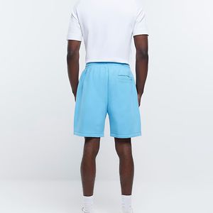 Jersey Shorts 42% Algodón 58% Poliéster Bolsillos laterales Cintura elástica Logotipo bordado personalizado Marrón claro Ajuste regular - Product Image 4