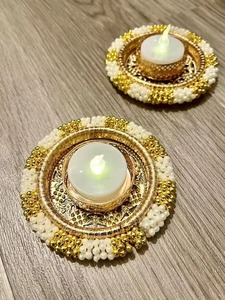 Portavelas decorativo indio, soporte de luz de té, Decoración de mesa, decoración de Diwali, favores de devolución, regalo de Acción de Gracias - Product Image 2