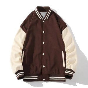 New Fashion Varsity <b>Jacket</b> for <b>Men</b> Women Quality Baseball Sports Coat with Patchwork Button Design <b>Light</b> Fabric XL Size Winter - Product Image 5