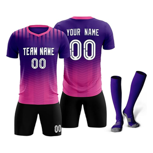 Uniformes de Fútbol Personalizados Unisex, 100% Poliéster, Impresión por Sublimación Completa, Servicio OEM con Logotipo y Nombre, Estilo Conjunto de Entrenamiento - Product Image 1