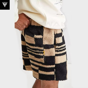 2025 nuevo estilo Hip Hop al aire libre de los hombres corto alto al aire libre ropa suelta Casual polar Sherpa Streetwear 100% algodón corto para hombres - Product Image 6