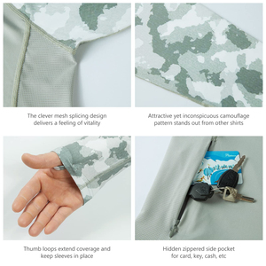 Nueva Sudadera con Capucha de Pesca Cómoda, Transpirable, con Protección Solar UPF 50, 100% Poliéster Puro, Suave y de Secado Rápido para Hombre, para Actividades al Aire Libre, Navegación Marítima - Product Image 6