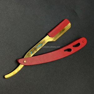 มีดโกนหนวดแบบตรงทรงตัดตรงสไตล์ตุรกี สีแดงทอง คุณภาพพรีเมียม สำหรับช่างตัดผม - Product Image 5