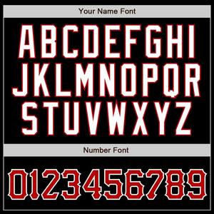 Maillot de baseball authentique noir à fines rayures rouge-blanc - Product Image 4