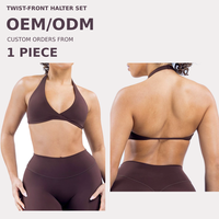 Soutien-gorge de sport/yoga anti-choc à maintien moyen en Spandex/Nylon brossé, ultra-extensible, effet seconde peau, qui sublime le dos