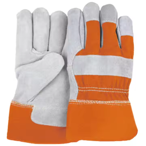 Gants de sécurité antistatiques antivibratoires robustes en cuir de vachette fendu pour les travaux de jardinage domestique de construction industrielle - Product Image 6