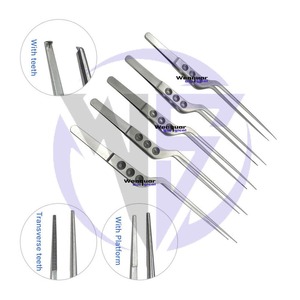 Pinzas de Microdisección de Alta Calidad Tipo Bayoneta Z, Pinzas para Tejidos de Acero Inoxidable de Grado Quirúrgico para Neurocirugía Wenquar - Product Image 1