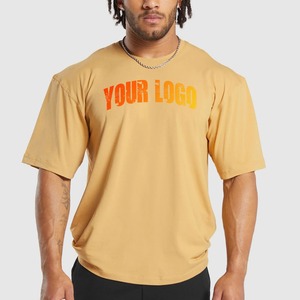 เสื้อยืดผ้าฝ้าย100% พิมพ์ลายไหล่เฮฟวี่เวทขนาดใหญ่ทรงหลวมใส่สบายทันสมัยและแนวสตรีท - Product Image 1