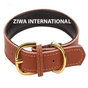 Collier de chien en cuir véritable de qualité supérieure personnalisé de luxe nouveau style motif solide avec colliers souples pour animaux de compagnie - Product Image 2