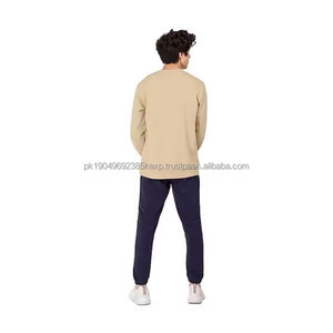Wholesale Custom 380gsm Crew Neck Boxy Pullover Sweatshirt Top Trendy Full Sleeve with Embroidered Logo - Product Image 3