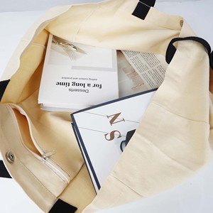 Bolsa de Compras de Lona de Algodón Promocional de Viaje, Grande, de Diseño, con Logotipo Personalizado, Impresa, Lavable, Duradera, con Cierre - Product Image 3