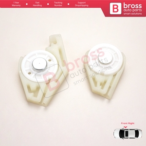 Juego de reparación de elevalunas delantero derecho BWR5393+BWR1062: Cable, rodillo, polea, clips y pasadores (1+2) para Doblo MK1 MPV Van 119 223 2 - Product Image 3