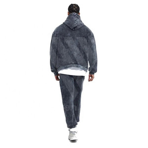 OEM 100% polyester, séchage rapide, léger, survêtement de sport, entraînement, lavage à l'acide, survêtement personnalisé avec logo, ensembles de jogging pour hommes - Product Image 2