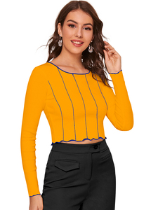 Exclusif Élégant Dames Indien Western Mode YellowTrendy Tops Regular Fabriqué à partir de Polyester. pour Adultes Femmes et Filles - Product Image 3