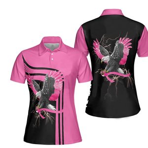 Vente en gros de sublimation polo femme taille adulte tenue décontractée léger respirant caractéristique impression OEM personnalisée - Product Image 1
