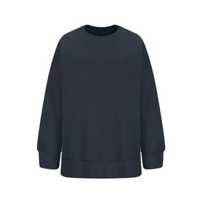 Sweat à capuche en coton double face écologique pour femmes pull à épaules tombantes respirant avant imprimé Logo pour l'hiver - Product Image 3