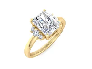 แหวนเพชร2.00CT เพื่อผิวกระจ่างใสสำหรับงานหมั้นและงานแต่งงานแหวนสวมนิ้วเครื่องประดับชั้นดี - Product Image 2