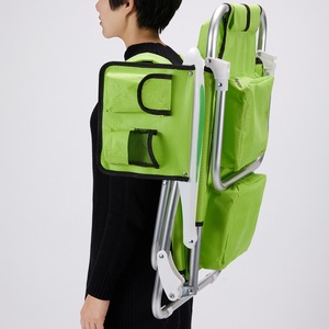 <span class=keywords><strong>Silla</strong></span> portátil para acampar y senderismo, <span class=keywords><strong>silla</strong></span> de pesca, <span class=keywords><strong>silla</strong></span> plegable para salón de <span class=keywords><strong>playa</strong></span> <span class=keywords><strong>con</strong></span> 2 bolsillos y 1 almohada - Product Image 2