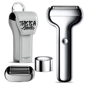 Ensemble de rasoirs électriques rechargeables par USB pour hommes, tête de rasage magnétique à trois lames, corps en métal, étanche IPX7, rasoir pour le visage - Product Image 1