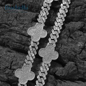 8mm 925 plata esterlina corte brillante redondo VVS Moissanite plateado pulsera de eslabones cubanos para Hombres estilo Hip Hop - Product Image 3