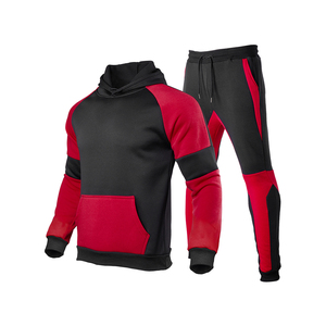 ชุดวอร์มคุณภาพระดับพรีเมี่ยมสำหรับผู้ชายชุดวอร์มผ้าฝ้าย100% สีตัดกันสำหรับฤดูหนาว - Product Image 1