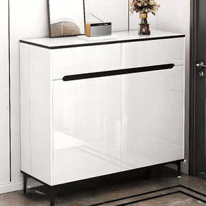 Ensemble de meubles d'entrée en bois gris moderne, armoire à chaussures fine avec tiroirs, console pour <span class=keywords><strong>petit</strong></span> couloir, meubles de rangement pour la maison - Product Image 4