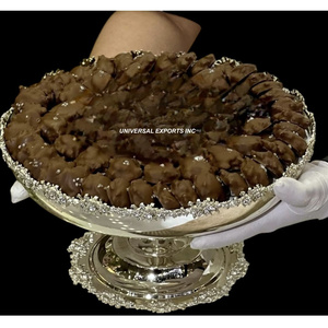 Bol à chocolat en acier inoxydable avec motif de rose, argenté, décoratif, bol à bonbons de haute qualité, bol à chocolat fantaisie décoratif - Product Image 3