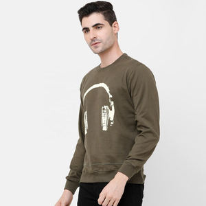 สเวตเชิ้ตคอกลมของผู้ชายเสื้อสเวตเชิ้ตผ้าฝ้ายถักสำหรับฤดูหนาวพิมพ์ลายหน้าจอลำลอง - Product Image 3