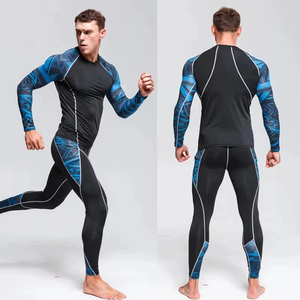 Ensemble de compression unisexe MMA Rash Guard (T-shirt et pantalon) UPF50+ Séchage rapide Protection UV Anti-bactérien Respirant Écologique pour la gym et le surf - Product Image 5