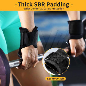 Soporte Durable Entrenamiento Gimnasio Ganchos de levantamiento de pesas Gimnasio Ganchos de levantamiento de energía Gancho antideslizante ajustable - Product Image 6