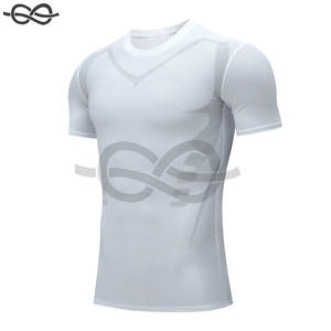 T-shirt de compression pour hommes à manches courtes sous-vêtement athlétique Gear chemise d'entraînement blanche Gym Running Sports - Product Image 4